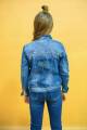 Купити Куртка джинсова з елементами салатового кольору A-yugi Jeans Аю20-64(17095) на КідБутік Куртка джинсова з елементами салатового кольору A-yugi Jeans Аю20-64(17095) - фото 2