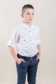 Купить Рубашка декорирована карманами для мальчика Ozk kids ОЗК 20-9(2461) Бл. на КидБутик Рубашка декорирована карманами для мальчика Ozk kids ОЗК 20-9(2461) Бл. - фото 3