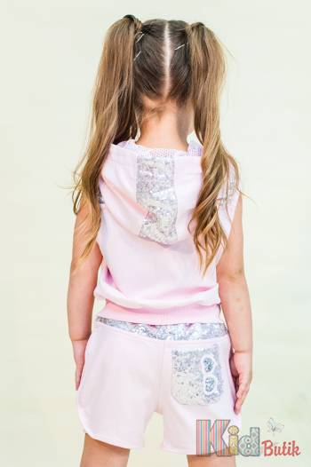 Купить Шорты спортивные нежно-розовые с пайетками Pamina Пм20-23(300107СА) на КидБутик Шорты спортивные нежно-розовые с пайетками Pamina Пм20-23(300107СА)