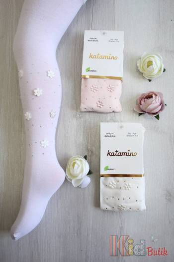 Купити Колготки з аплікацією "Квіточки" для дівчинки 3-4 років Katamino К32170 на КідБутік Колготки з аплікацією "Квіточки" для дівчинки 3-4 років Katamino К32170