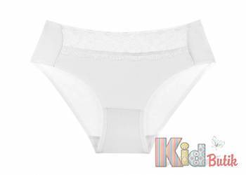 Купить Трусики белые с широким кружевом для девочки 8-9 лет Donella 414335 на КидБутик Трусики белые с широким кружевом для девочки 8-9 лет Donella 414335