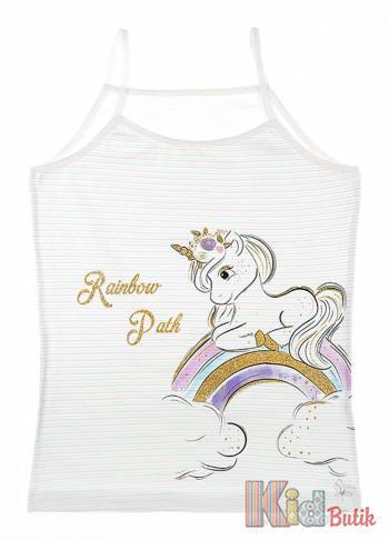 Купить Майка с радугой и единорогом "Rainbow Path" для девочки 8-9 лет Donella 43563RP на КидБутик Майка с радугой и единорогом "Rainbow Path" для девочки 8-9 лет Donella 43563RP