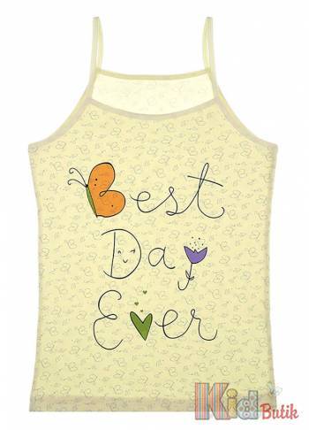 Купить Майка с принтом "Best Day Ever" для девочки 8-9 лет Donella 43527BD на КидБутик Майка с принтом "Best Day Ever" для девочки 8-9 лет Donella 43527BD
