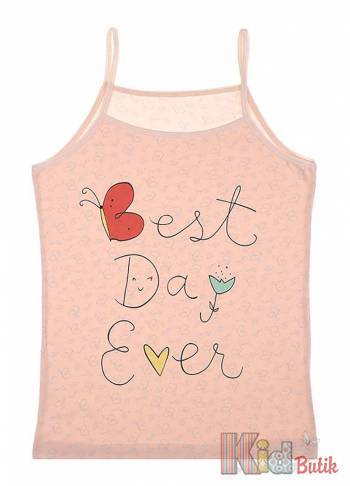 Купить Майка с принтом "Best Day Ever" для девочки 8-9 лет Donella 43527BD на КидБутик Майка с принтом "Best Day Ever" для девочки 8-9 лет Donella 43527BD