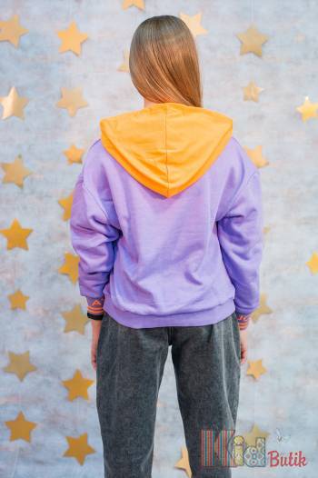 Купити Худі бузкового кольору для дівчинки A-yugi Jeans Аю20-95 на КідБутік Худі бузкового кольору для дівчинки A-yugi Jeans Аю20-95