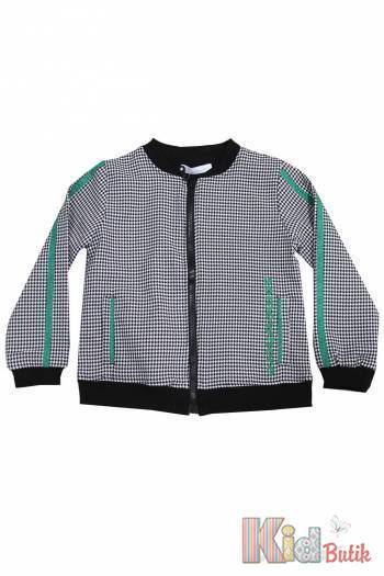 Купить Бомбер чёрно-белого цвета для девочки NK Unsea НК20-137 (35217) на КидБутик Бомбер чёрно-белого цвета для девочки NK Unsea НК20-137 (35217)