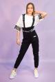 Купить Комбинезон черного цвета для девочки A-yugi Jeans Аю20-97(9234) на КидБутик Комбинезон черного цвета для девочки A-yugi Jeans Аю20-97(9234) - фото