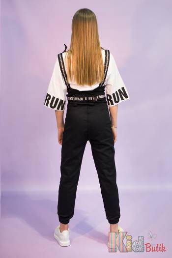 Купить Комбинезон черного цвета для девочки A-yugi Jeans Аю20-97(9234) на КидБутик Комбинезон черного цвета для девочки A-yugi Jeans Аю20-97(9234)