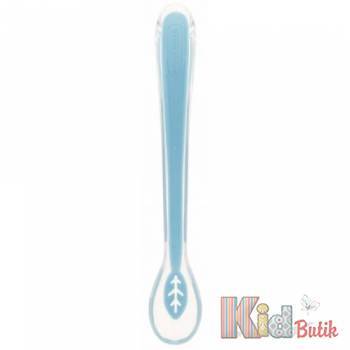 Купить Ложечка для кормления силиконовая голубая с листочком Canpol babies 51/010_blu на КидБутик Ложечка для кормления силиконовая голубая с листочком Canpol babies 51/010_blu