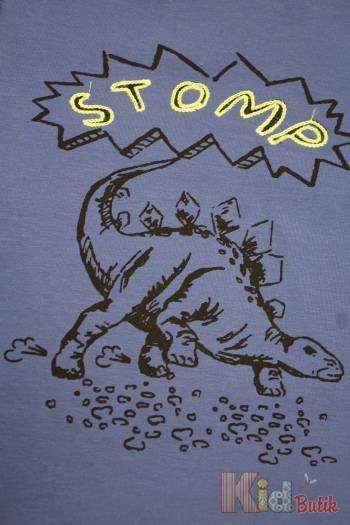 Купити Піжама штани і кофта синя з динозавром "Stomp" Pikidor 0023Сн на КідБутік Піжама штани і кофта синя з динозавром "Stomp" Pikidor 0023Сн