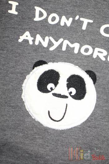 Піжама штани і кофта сіра "Panda" Pikidor 0026