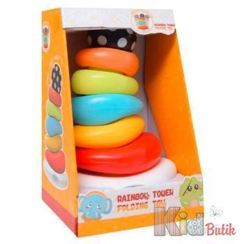 Купить Пирамидка-неваляшка "Радужная башня" 24см Shantou 8306А на КидБутик Пирамидка-неваляшка "Радужная башня" 24см Shantou 8306А