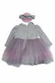 Купить Платье серого цвета с фатином для девочки MYMIO baby 20-2914Ср на КидБутик Платье серого цвета с фатином для девочки MYMIO baby 20-2914Ср - фото 2
