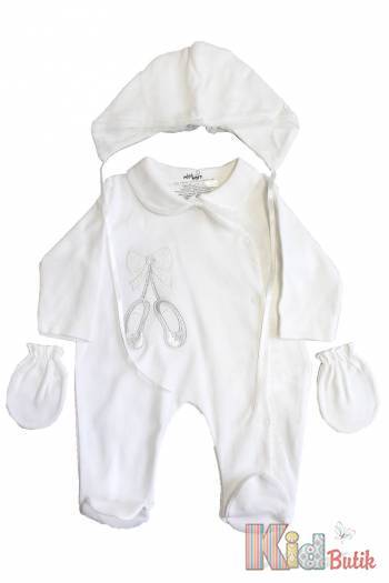 Купити Набір 3-ка: чоловічок + царапки + чепчик для дівчинки Miniborn 2037Мол на КідБутік Набір 3-ка: чоловічок + царапки + чепчик для дівчинки Miniborn 2037Мол