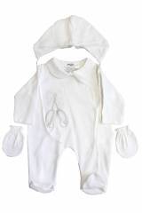 Купить Набор 3-ка: человечек + царапки + чепчик для девочки Miniborn 2037Мол на КидБутик Набор 3-ка: человечек + царапки + чепчик для девочки Miniborn 2037Мол
