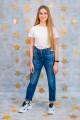 Купити Джинси мом синього кольору для дівчинки A-yugi Jeans Аю21-1(9253) на КідБутік Джинси мом синього кольору для дівчинки A-yugi Jeans Аю21-1(9253) - фото 4