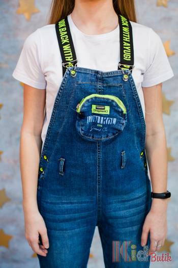 Купить Комбинезон джинсовый для девочки A-yugi Jeans Аю21-6Сн на КидБутик Комбинезон джинсовый для девочки A-yugi Jeans Аю21-6Сн