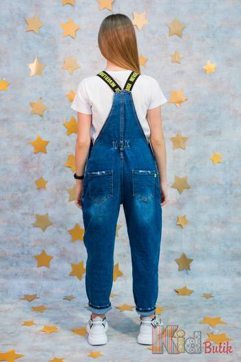 Купить Комбинезон джинсовый для девочки A-yugi Jeans Аю21-6Сн на КидБутик Комбинезон джинсовый для девочки A-yugi Jeans Аю21-6Сн
