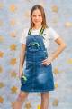 Купити Сарафан з накладними кишенями A-yugi Jeans Аю21-8(9259) на КідБутік Сарафан з накладними кишенями A-yugi Jeans Аю21-8(9259) - фото 3