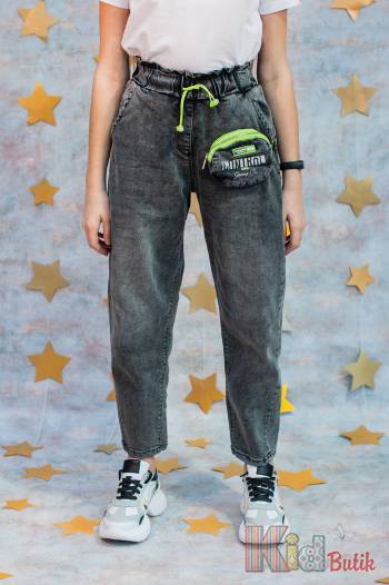 Купити Джинси сірі Mom спортивного стилю A-yugi Jeans Аю21-9Чор(9251) на КідБутік Джинси сірі Mom спортивного стилю A-yugi Jeans Аю21-9Чор(9251)