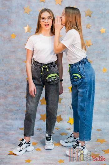 Купити Джинси сірі Mom спортивного стилю A-yugi Jeans Аю21-9Чор(9251) на КідБутік Джинси сірі Mom спортивного стилю A-yugi Jeans Аю21-9Чор(9251)