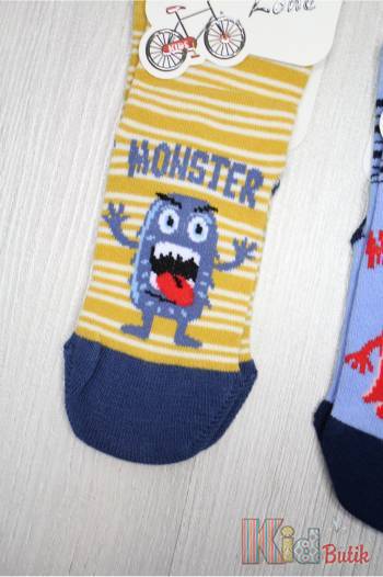 Купить Носки высокие с рисунком "Monster" Pier Lone Р-424 на КидБутик Носки высокие с рисунком "Monster" Pier Lone Р-424