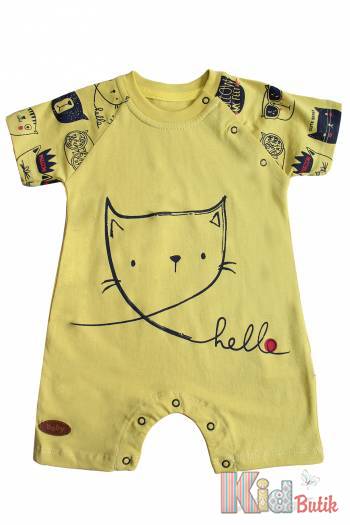 Купити Пісочник жовтий з котиками "Hello" для хлопчика Flexi 21-236268Жт на КідБутік Пісочник жовтий з котиками "Hello" для хлопчика Flexi 21-236268Жт