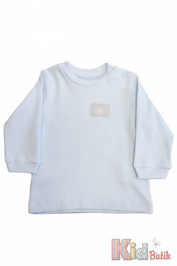 Купить Кофточка голубая однотонная с маленькой нашивкой Flexi 21-231020Гл на КидБутик Кофточка голубая однотонная с маленькой нашивкой Flexi 21-231020Гл