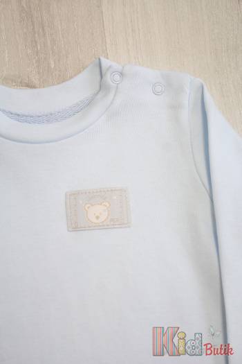Купить Кофточка голубая однотонная с маленькой нашивкой Flexi 21-231020Гл на КидБутик Кофточка голубая однотонная с маленькой нашивкой Flexi 21-231020Гл