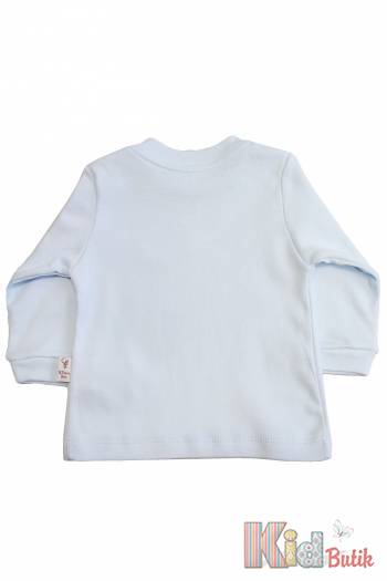 Купить Кофточка голубая однотонная с маленькой нашивкой Flexi 21-231020Гл на КидБутик Кофточка голубая однотонная с маленькой нашивкой Flexi 21-231020Гл