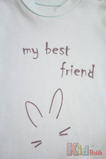Купить Кофточка бирюзовая "My best friend" для девочки Flexi 21-131052Бір на КидБутик Кофточка бирюзовая "My best friend" для девочки Flexi 21-131052Бір