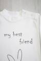 Купити Кофтинка молочна "My best friend" для дівчинки Flexi 21-131052Мол на КідБутік Кофтинка молочна "My best friend" для дівчинки Flexi 21-131052Мол - фото 3