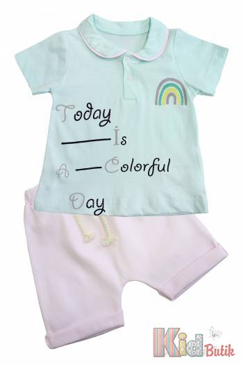 Купить Костюм 2-ка футболка салатовая и шорты "Today" для девочки Flexi 21-116159Сал на КидБутик Костюм 2-ка футболка салатовая и шорты "Today" для девочки Flexi 21-116159Сал