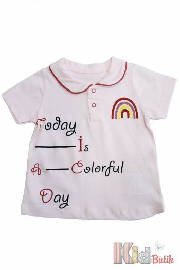 Купити Костюм 2-ка футболка персикова і шорти "Today" для дівчинки Flexi 21-116159Пер на КідБутік Костюм 2-ка футболка персикова і шорти "Today" для дівчинки Flexi 21-116159Пер