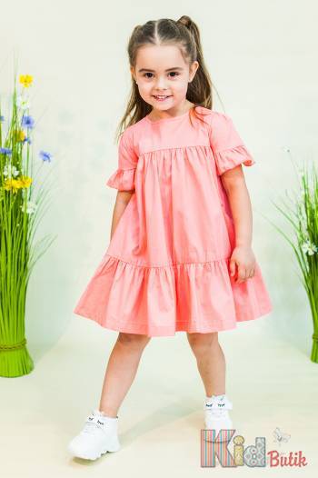 Купить Платье персиковое для маленькой девочки FUN & FUN ФФ21-2(8024) на КидБутик Платье персиковое для маленькой девочки FUN & FUN ФФ21-2(8024)