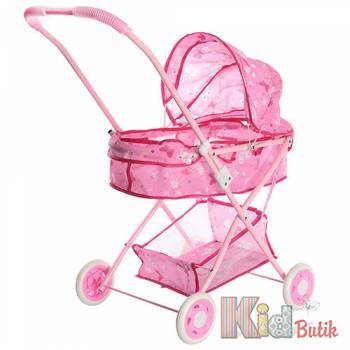 Коляска люлька для куклы металлическая Metr Plus 883
