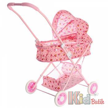 Коляска люлька для куклы металлическая Metr Plus 883