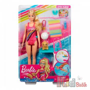 Купить Игровой набор Тренировка в бассейне Barbie GHK23 на КидБутик Игровой набор Тренировка в бассейне Barbie GHK23