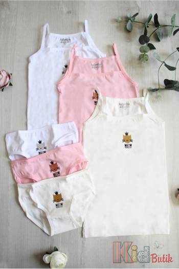 Купить Комплект майка+трусики Meow Princess для девочки 9-10 лет Katamino К128126 на КидБутик Комплект майка+трусики Meow Princess для девочки 9-10 лет Katamino К128126