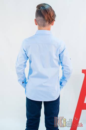 Купити Сорочка голубого кольору для хлопчика A-yugi Jeans Аю21-15Гл(18105,06,08) на КідБутік Сорочка голубого кольору для хлопчика A-yugi Jeans Аю21-15Гл(18105,06,08)
