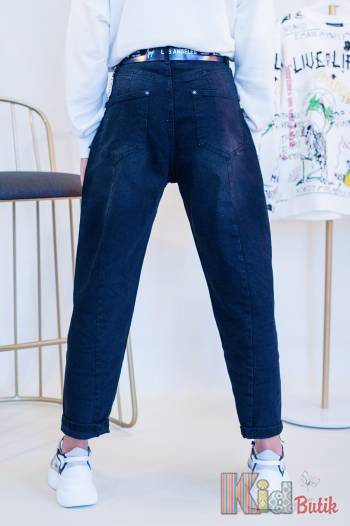 Купити Джинси МОМ з поясом для дівчинки. A-yugi Jeans Аю21-18Сн(9294) на КідБутік Джинси МОМ з поясом для дівчинки. A-yugi Jeans Аю21-18Сн(9294)