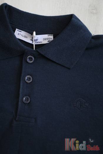 Купить Поло синего цвета для мальчика A-yugi Jeans Аю21-19Сн на КидБутик Поло синего цвета для мальчика A-yugi Jeans Аю21-19Сн