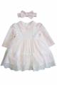 Купить Платье персикового цвета для девочки MYMIO baby Му23-2919 на КидБутик Платье персикового цвета для девочки MYMIO baby Му23-2919 - фото