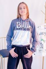 Купить Худи "Billie Eilish" серого цвета Benini Бн21-13Ср(9896) на КидБутик Худи "Billie Eilish" серого цвета Benini Бн21-13Ср(9896)