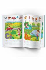Книга Школа современного почемучки "English ABC" 128 налепок Crystal Book Школа сучасного чомучки