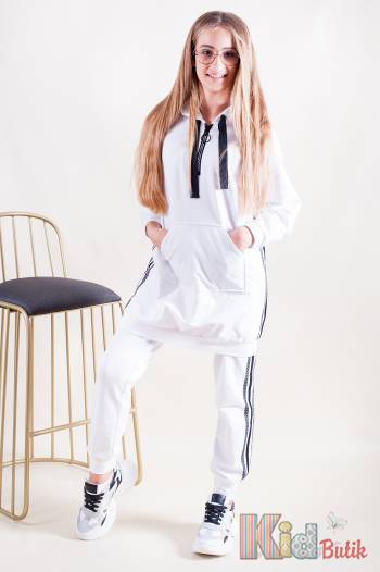 Купить Худи удлиненный белого цвета Sly S21-3Бл (1S-136А) на КидБутик Худи удлиненный белого цвета Sly S21-3Бл (1S-136А)