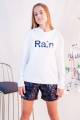 Купить Худи молочного цвета с надписью "Rain" NK Unsea НК21-177(31336) на КидБутик Худи молочного цвета с надписью "Rain" NK Unsea НК21-177(31336)