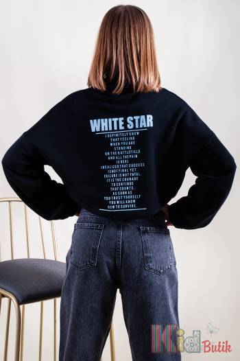 Купити Толстовка з написом на спині White Star Marions Мр21-85(9810)Чорн/блакт. на КідБутік Толстовка з написом на спині White Star Marions Мр21-85(9810)Чорн/блакт.