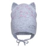 Купить Шапка серая с принтом "Kitty" для девочки David's Star ДС21-95Ср(21705) на КидБутик Шапка серая с принтом "Kitty" для девочки David's Star ДС21-95Ср(21705)