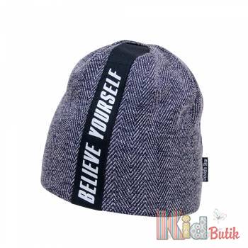 Купити Шапка синя для хлопчика "Believe Yourself" David's Star ДС21-107Сн(21734) на КідБутік Шапка синя для хлопчика "Believe Yourself" David's Star ДС21-107Сн(21734)